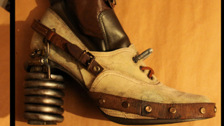 These steampunk <em>Portal</em> Boots would do 19th-Century Chell proud